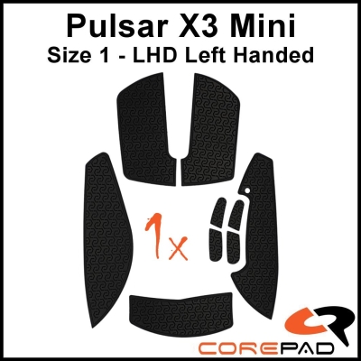 Corepad Soft Grips Grip Tape BTL BT.L Pulsar X3 Size 1 Mini Small LHD Left Handed Hand